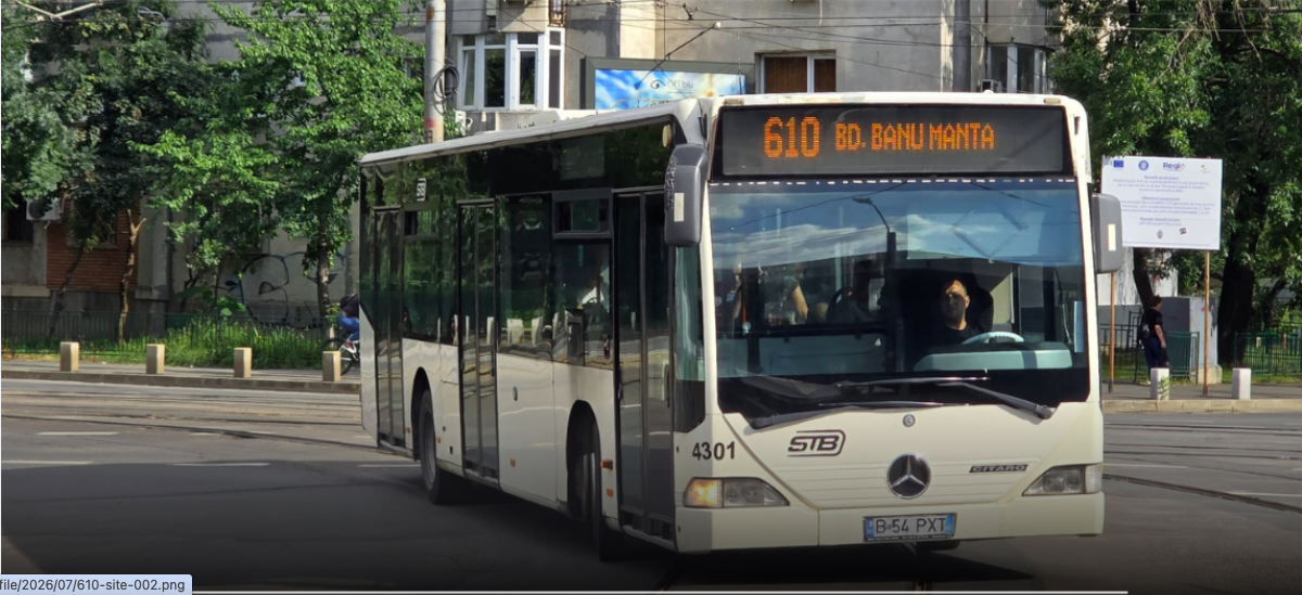 Traseul liniei navetă 610 se prelungește până la terminalul Ghencea. Călătorii au mai multe legături cu linia 10. FOTO: TPBI