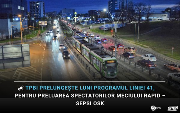 Linia 41 va avea program prelungit pentru meciului Rapid – Sepsi. FOTO: TPBI