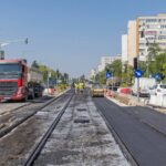 șantierele liniilor de tramvai