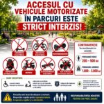 Accesul cu vehicule motorizate, interzis în parcurile din Sectorul 2. Ce amenzi riscă cei care nu respectă legea. FOTO: PS2