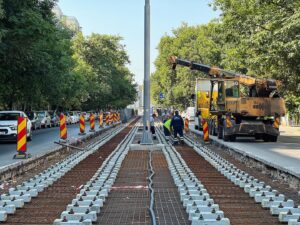 Șantierul liniei 5, blocat încă o săptămână. Nicușor Dan: Vreau să terminăm lucrarea anul acesta FOTO: FB/ Stelian Bujduveanu
