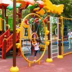 Locuri de joacă, redeschise după modernizare. Foto: FB/ Nicușor Dan