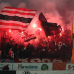 Torţe la FCSB - Dinamo. FOTO: INQUAM / Bogdan Buda