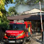 Incendiu la un restaurant din cartierul Aviaţiei. FOTO: ISU Bucureşti Ilfov