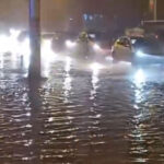 Avarie Apa Nova. Inundaţie în apropierea staţiei de metrou Titan, după ce s-a spart o conductă. Foto: Digi24