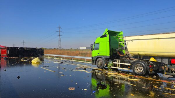 Accident grav pe Autostrada Bucureştiului. FOTO: ISU B-IF