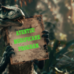 Dinopark-ul din curtea Muzeului de Geologie. FOTO: FB / Dinopark Bucuresti