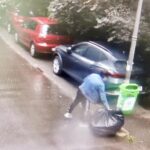 Au aruncat gunoi pe spațiul public și au fost filmați. Foto: Primăria Sectorului 6