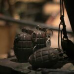 a close up of a metal object on a table