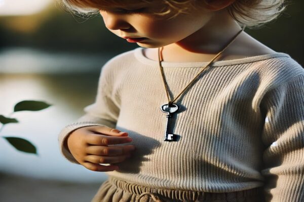 Gen >2000, nodul din gâtul generației cu cheia la gât. Foto generat de DALL-E