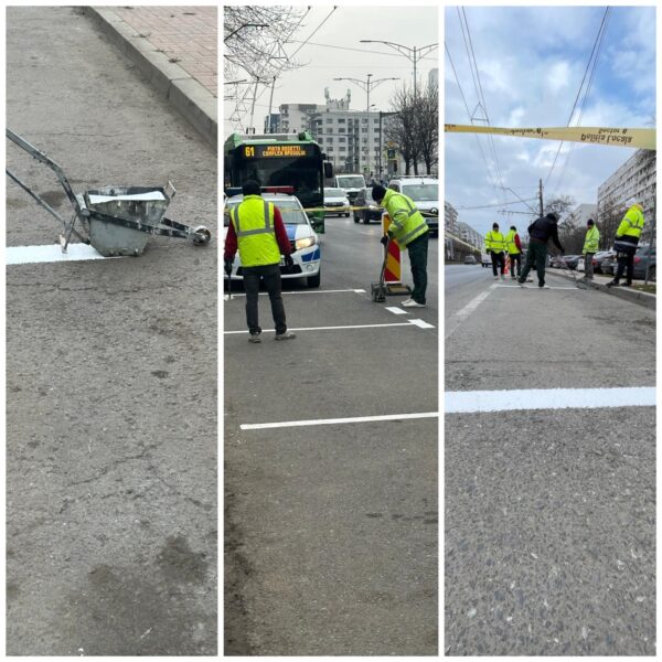 Noi locuri de parcare cu plată trasate pe Iuliu Maniu. FOTO: FB / Primăria Sectorului 6