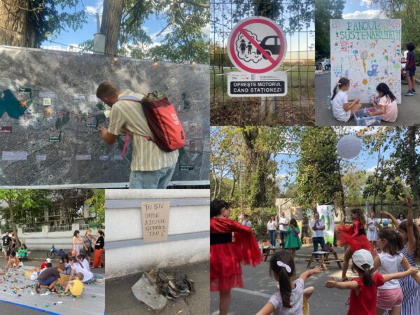 Împreună pentru Aer Curat, pe strada Copilului. Foto: Colaj/ Andreea Tudor