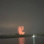 Alerta pentru dronele rusești, trimisă și în Ilfov. Imagine de la un atac din portul Ismail Foto X