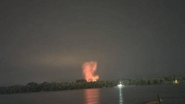 Alerta pentru dronele rusești, trimisă și în Ilfov. Imagine de la un atac din portul Ismail Foto X