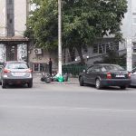 Saci de gunoaie pe strada in Bucuresti, sectorul 5.