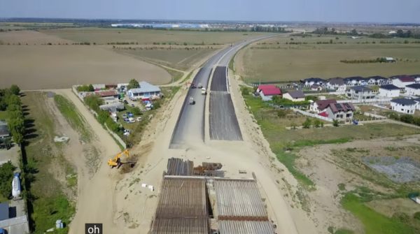 Lotul 3 Sud din Autostrada A0, de pe centura Bucureștiului, ar putea fi gata anul acesta. Foto: captură video Infrastructura Romania