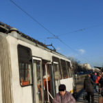 Pantograf rupt la un tramvai de pe linia 19. Foto Club Feroviar