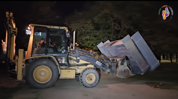 Poliția Locală a Primăriei Capitalei va opri șantierul lui Băluță de la Planșeul Unirii. Captură video