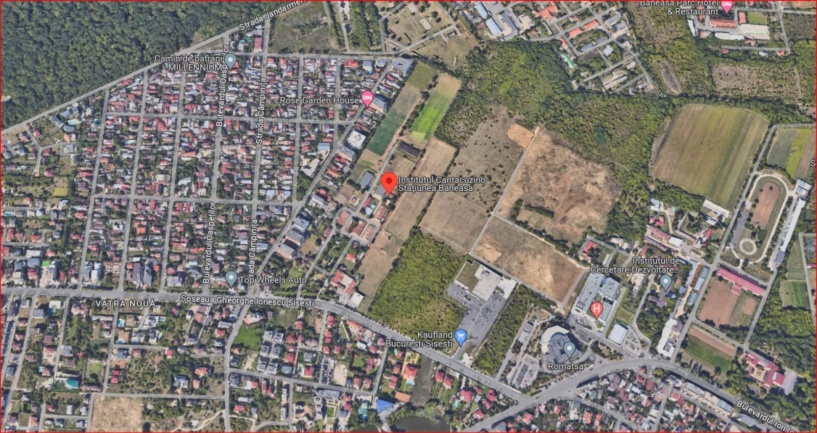 Fabrică nouă de vaccinuri, la Stațiunea Băneasa a Institutului Cantacuzino. FOTO: Gmaps